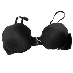 Rampage Black Bra With Gold Zipper Women's Size 36C